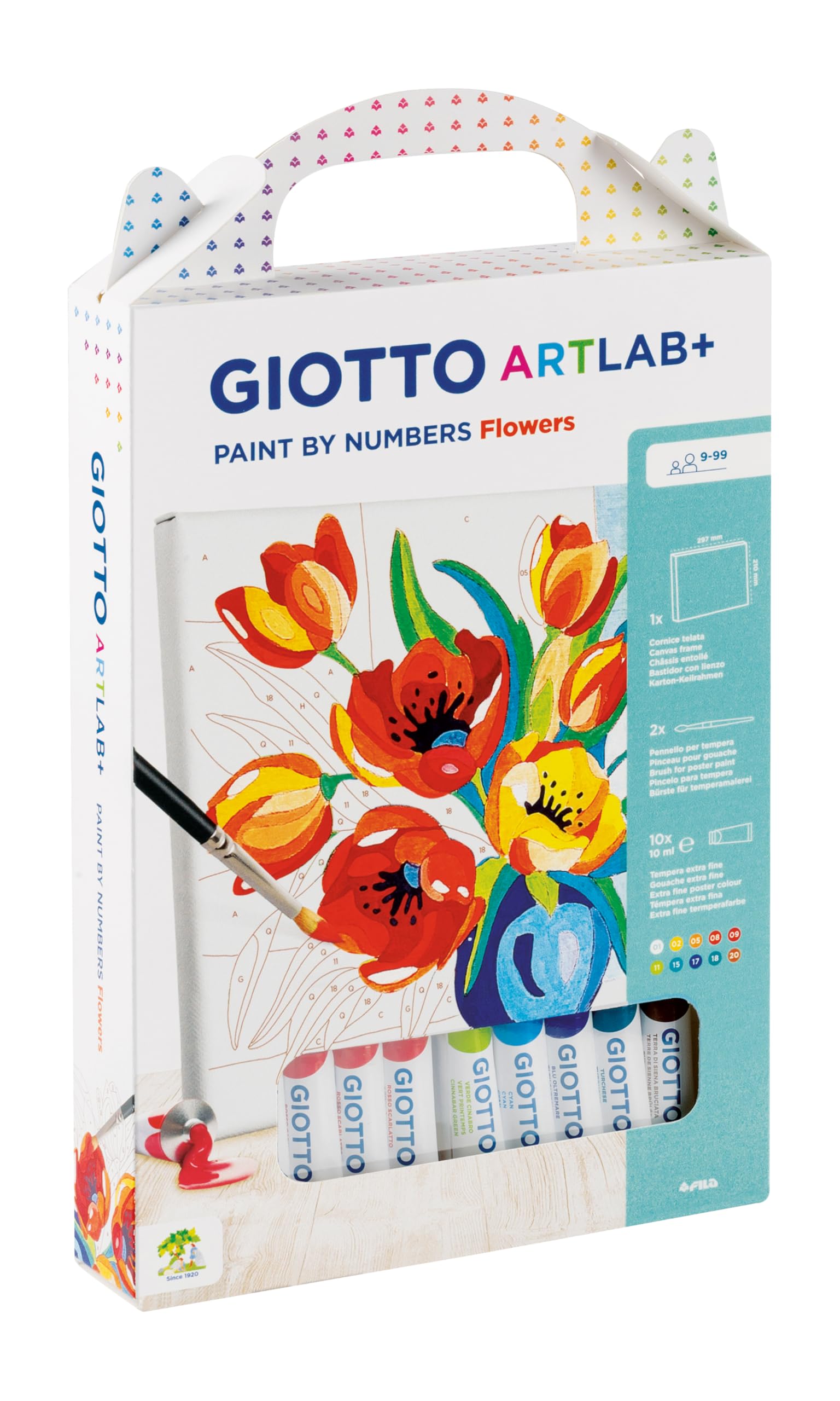 GIOTTO Artlab + Paint by Number Flowers : Amazon.sg: Toys